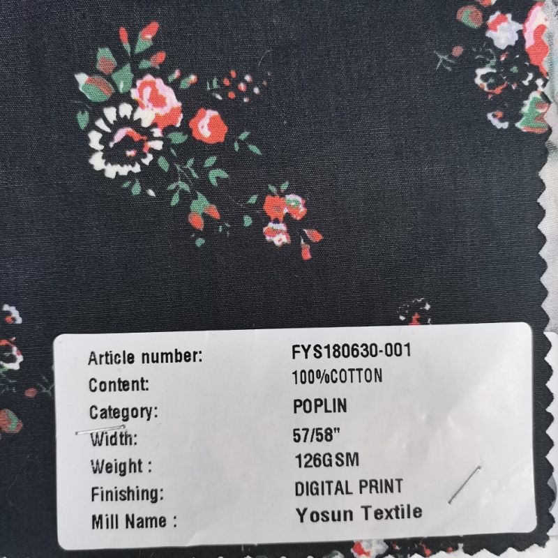 Digital Print 100 Cotton Fabric Cotton Poplin
