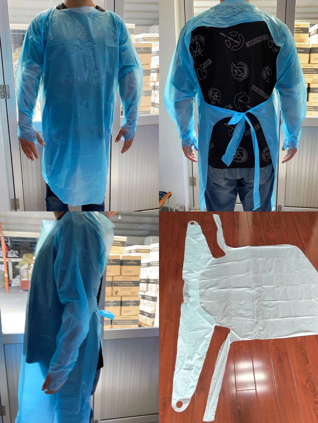 Transparent Clear Household Plastic PE Apron PVC Disposable Gloves Waterproof and Oilproof HDPE LDPE Disposable Apron