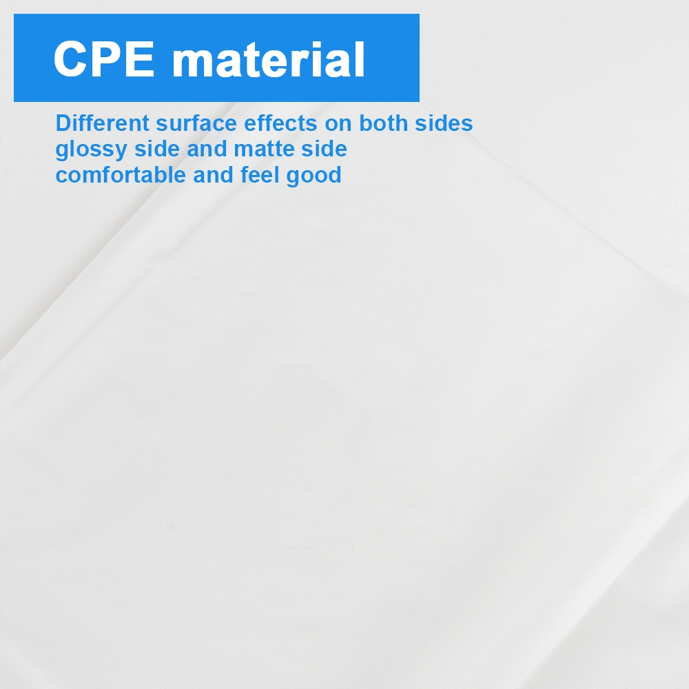Disposable Protective CPE Gown Isolation Plastic Gown Disposable Protective Non Medical Plastic Waterproof Apron White CPE Gown for Industry Hospital