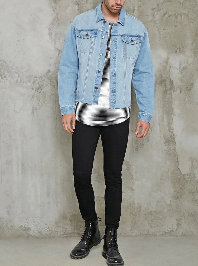 Wholesale High Quality Mens Cotton Jeans Jacket Custom Mens Denim Jacket