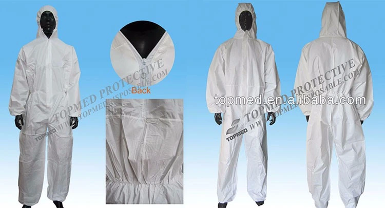 Insulated Overalls White Overalls for Men with SMS Material
