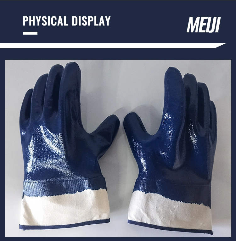 Safety Cuff Nitrile Full Coated Working Safety Gloves
