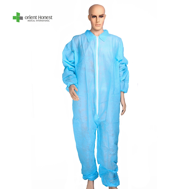 Disposable Working Clothes Elastic Cuffs and Ankles Single Use Jumpsuit