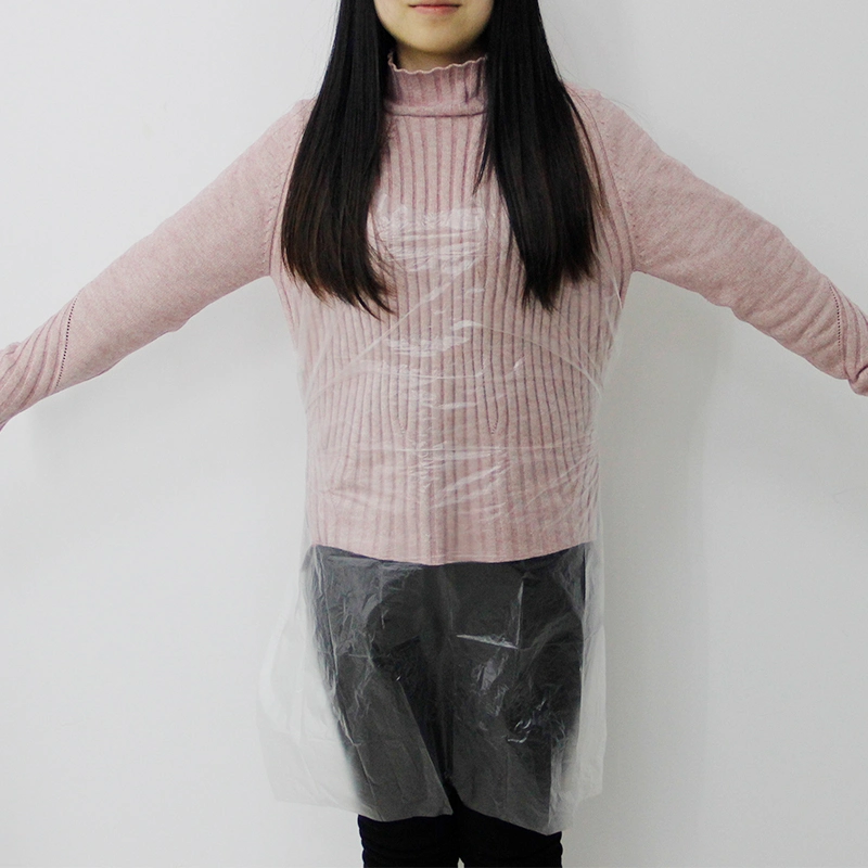 Wholesale Disposable HDPE Aprons Waterproof Kitchen Apron Plastic Apron 8mic Transparent Disposable Apron