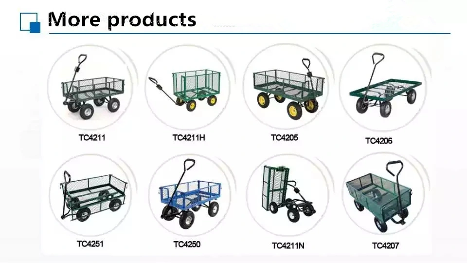 OEM Mesh Foldable Steel Garden Tool Carts Price, Wholesale Garden Carts