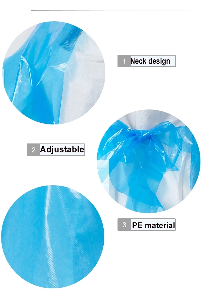 Manufacturer Eco-Friendly Disposable Plastic Apron Roll PE Kitchen One-off Aprons