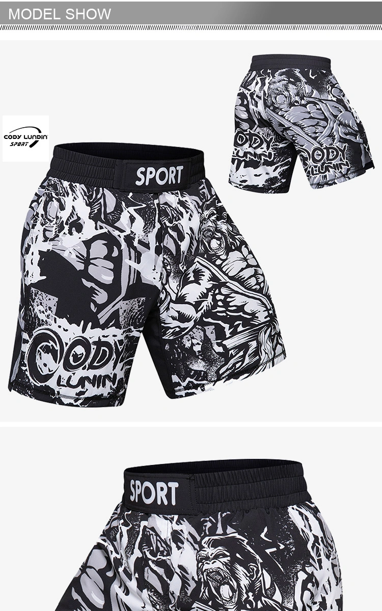 Cody Lundin Running Shorts Sublimation MMA Gym Sports Shorts Men Bodybuilding Shorts