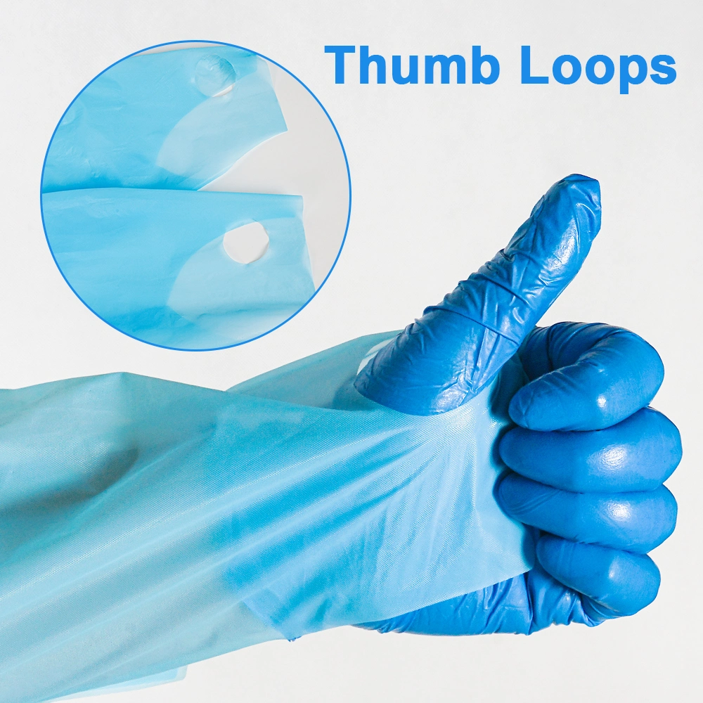 CPE Isolation Gown Disposable Aprons Wholesale Blue Gowns Protective Isolation Aprons Disposable CPE Aprons Isolation Gown