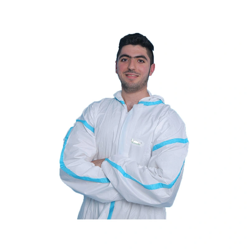 Workwear Working Coverall Lab Coat White Disposable AAMI Level 3 Approved Gown Uniformes Clothing SMS