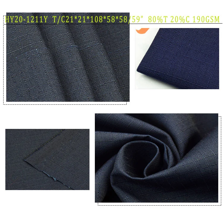 T/C 21*2 Ployester Cotton Workwear, Uniform Fabrics and Jacketc Fabric
