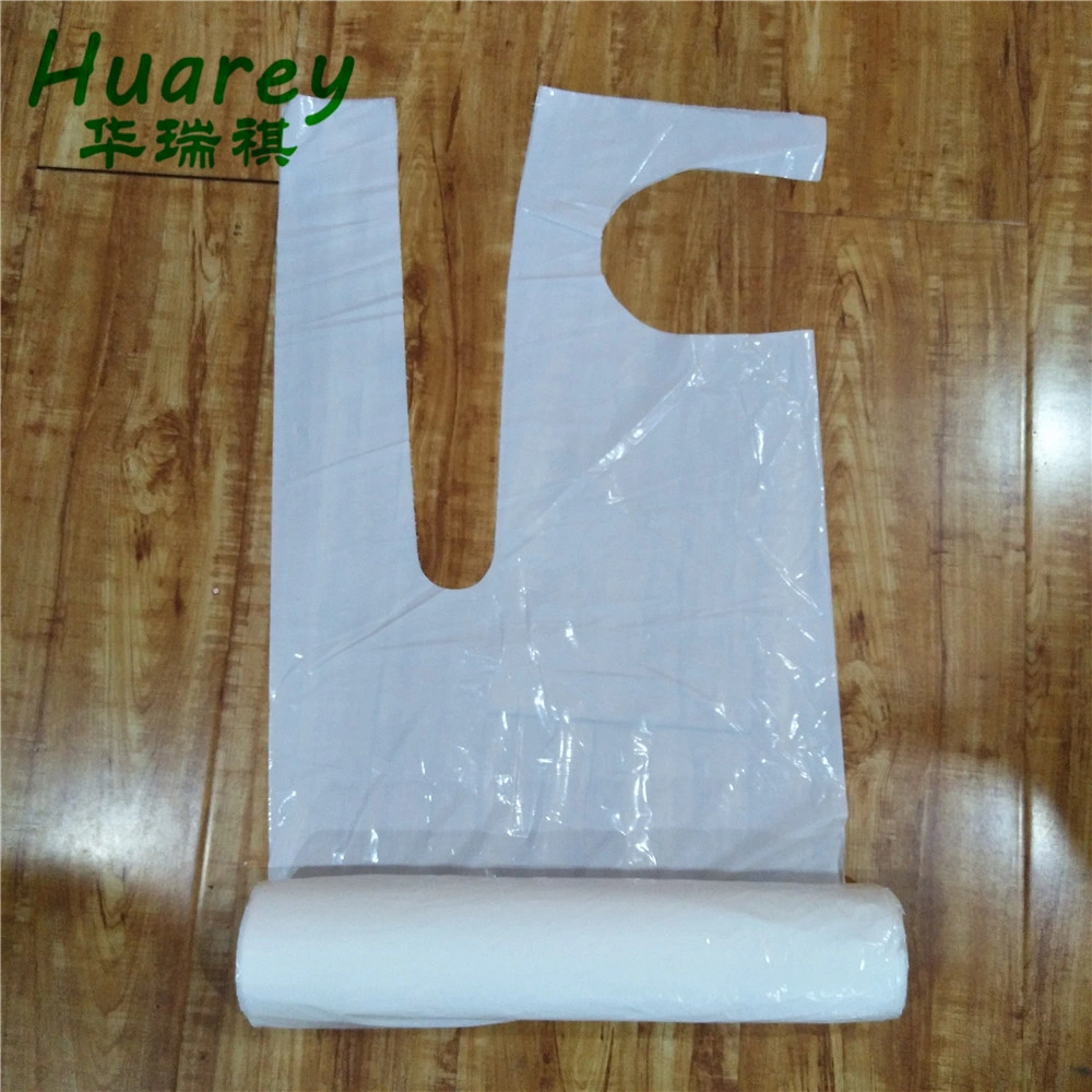White Color Plastic PE Apron Protective Polyethylene Disposable PE Apron in Stock