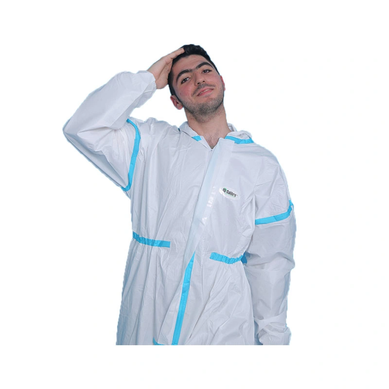 Workwear Working Coverall Lab Coat White Disposable AAMI Level 3 Approved Gown Uniformes Clothing SMS