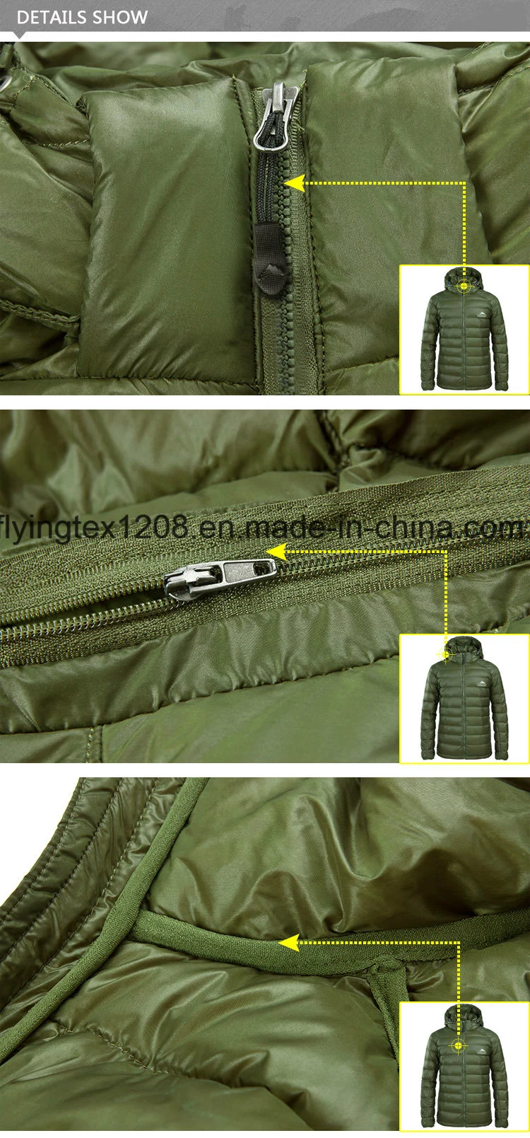 Water Resistant Windstoper Outwear Clothes Warm Coats Sports Down Jacket