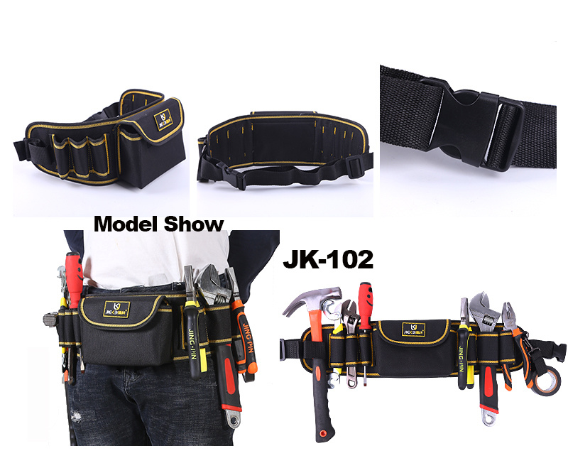 Polyester Tool Belt Rolling Roll up Folding Toolbag Garden Electrician Waist Tool Pouch