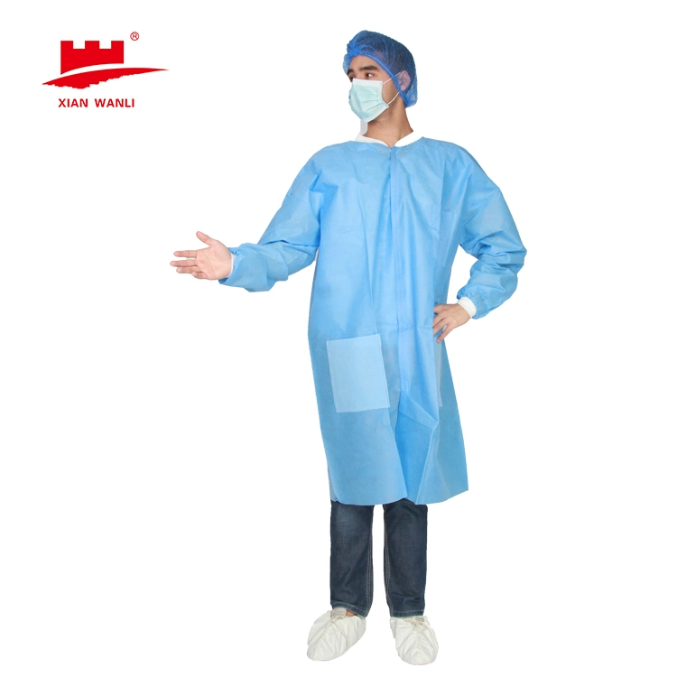 Disposable Protective Non-Woven Fabric Nonwoven Working Clothes SMS Lab Coat