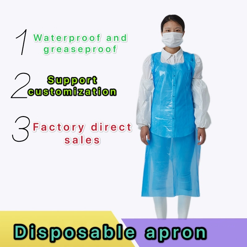 Transparent Clear Household Plastic PE Apron PVC Disposable Gloves Waterproof and Oilproof HDPE LDPE Disposable Apron