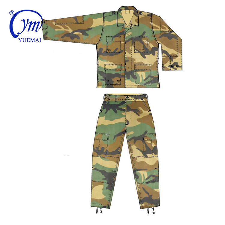 Army Uniform Combat Uniform Desert Camouflage Military Uniform with Ripstop Polycotton Fabric