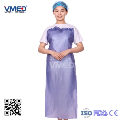 Factory Cooking Restaurant Kitchen Dental PE Apron Disposable Waterproof PE Apron Custom Promotional Apron, PE Waterproof Disposable HDPE LDPE Plastic Apron