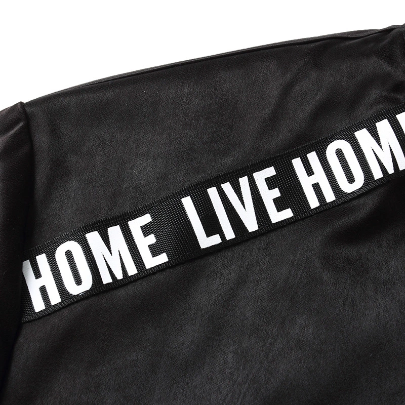 Unisex Applique Jacket Cotton Fashion Trend Spring/Autumn Long Sleeve Bomber Jacket Zipper up Jacket