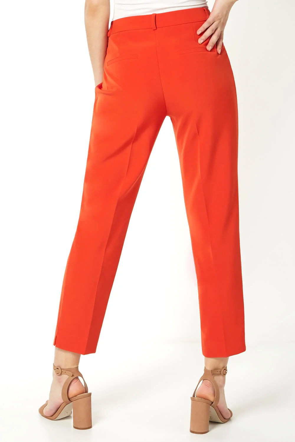 Straight Leg Zip Pocket Women Chino Trousers Straight Leg Fit Trousers Women Pants