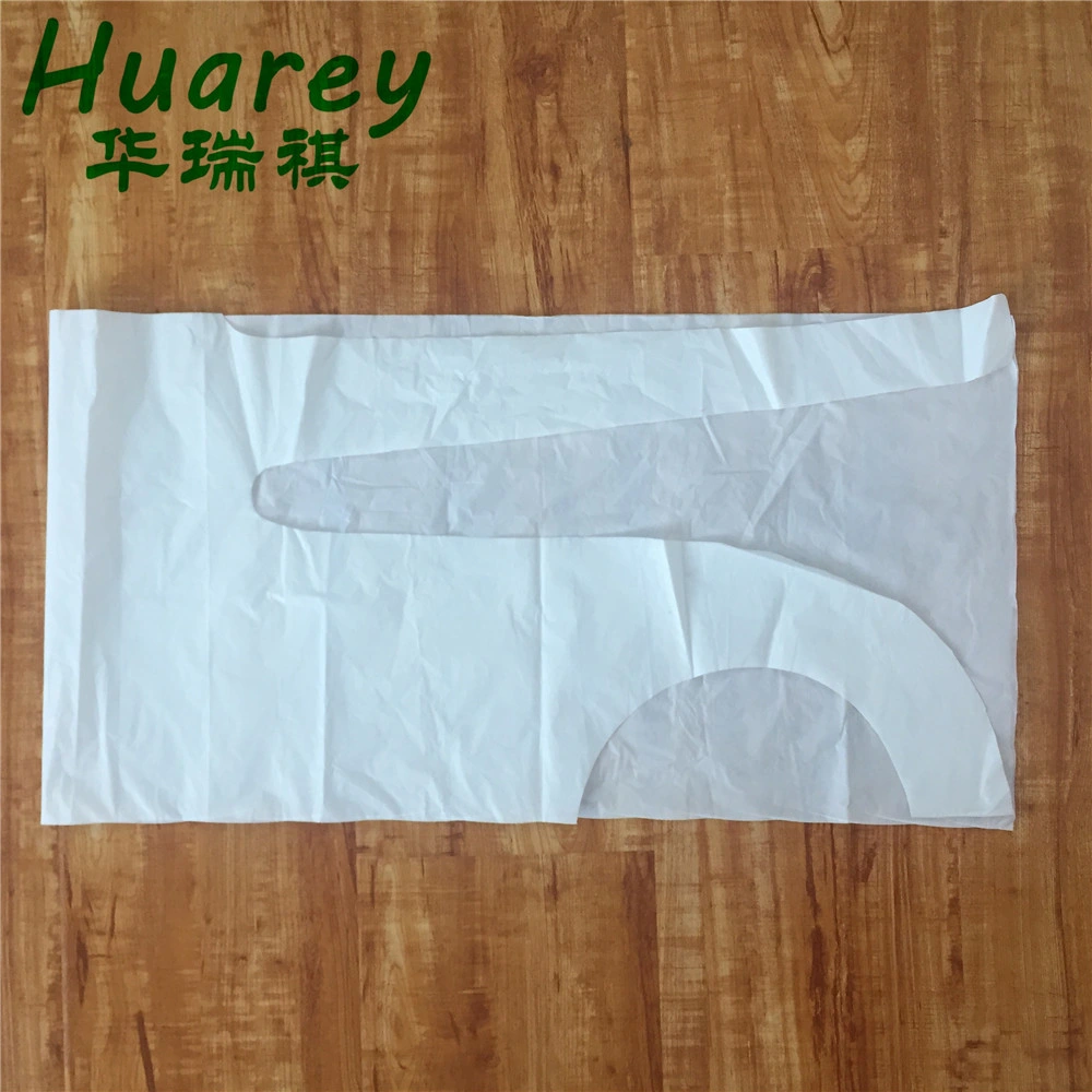 White Color Plastic PE Apron Protective Polyethylene Disposable PE Apron in Stock