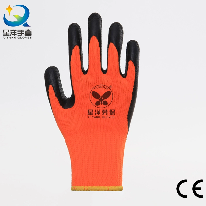 Safety Work Wear Resistant Latex Coated Thermal Winter Working Safety Gloves