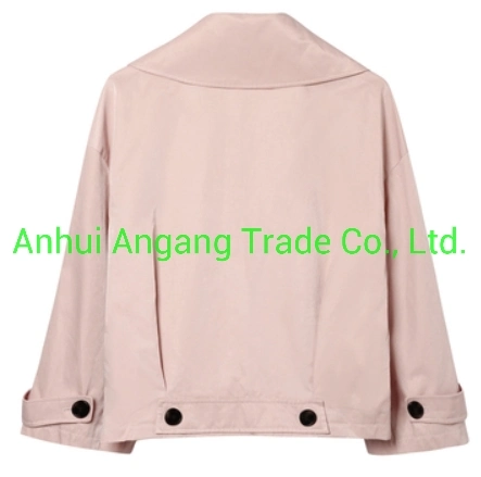 Women's Matching Double-Breasted Loose Jacket with Large Lapel