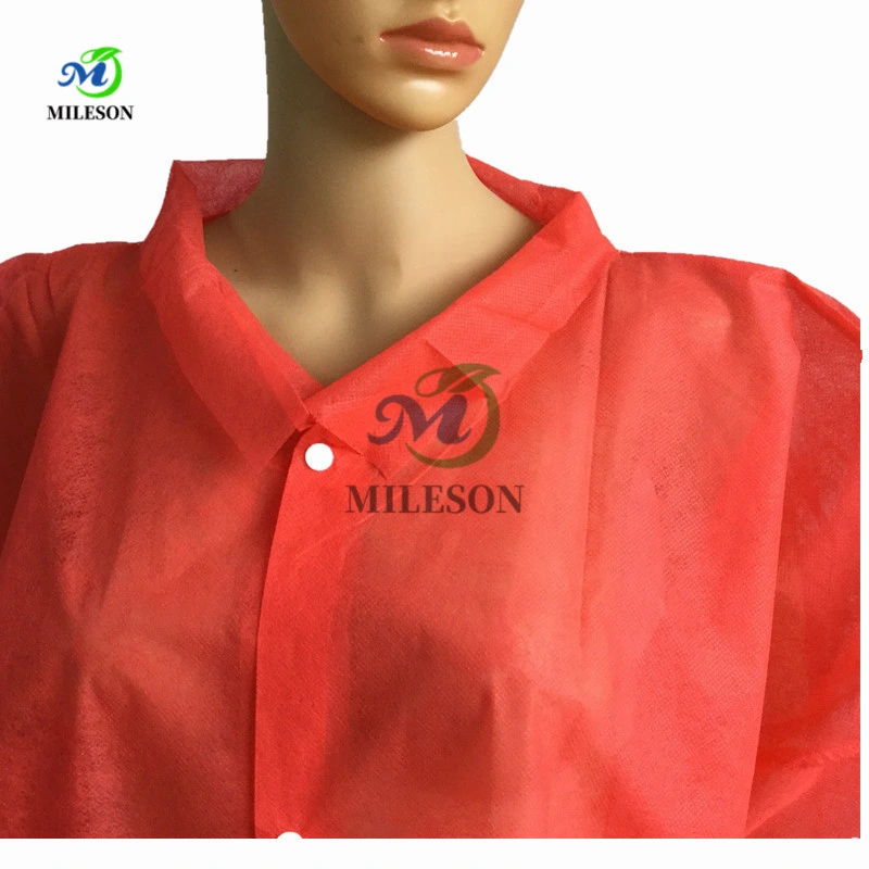 Disposable Worksuit/Uniforms/Cleaing Working Wear CE, FDA Protective Doctor Visitor Coat Medical Hospital Lab Coat