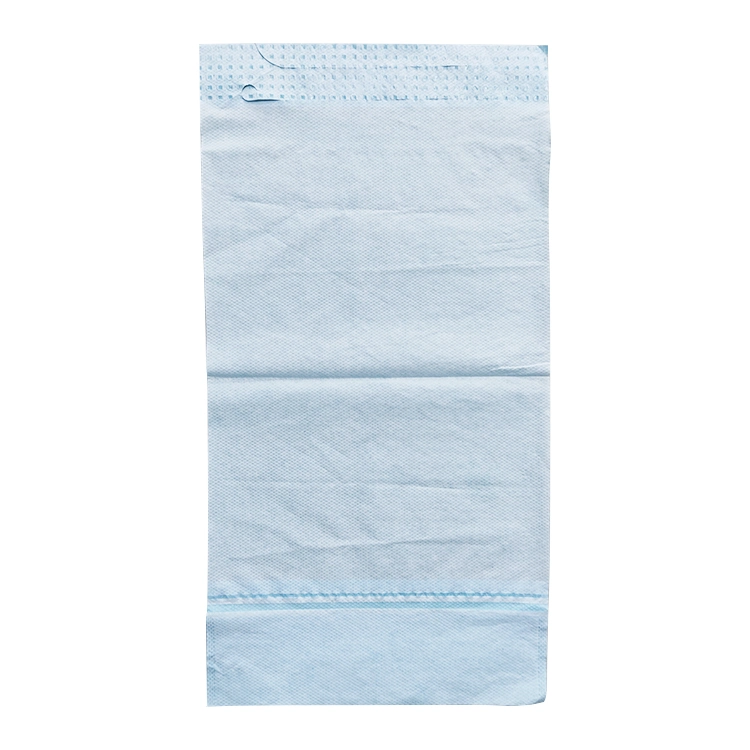 for Hospital Clinic Use Blue and White Disposable Waterproof Apron Medical Dental Bibs with Pocket