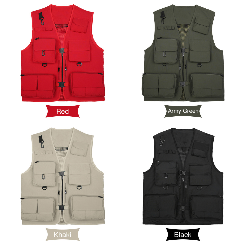 Multi Pockets 100% Cotton Work Vest F Hunting Fishing Vest