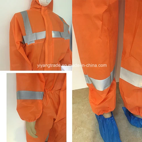 Custom Disposable Reflective Strip Coveralls Working Overalls