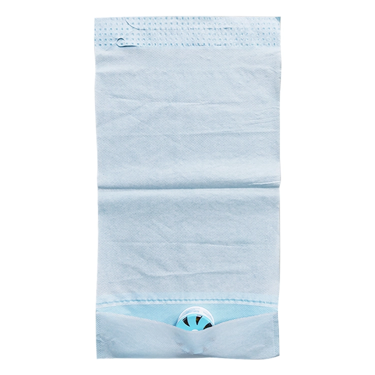 for Hospital Clinic Use Blue and White Disposable Waterproof Apron Medical Dental Bibs with Pocket