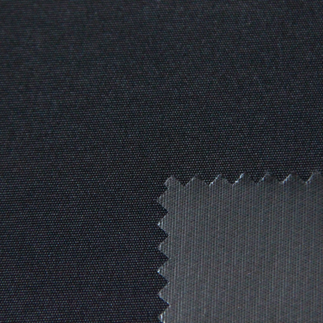 Waterproof and TPU Laminate 10K/5K 150d Polyester Black Woven Fabric for Jackets/Down/Parka/Uniform