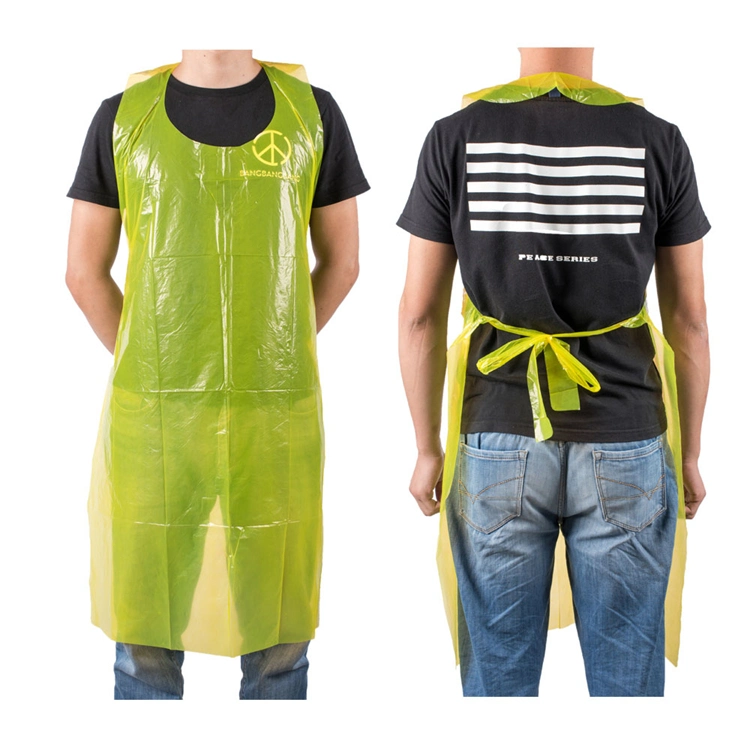 Promotion Water Proof Plastic Disposable Kitchen HDPE/LDPE Apron for Protection