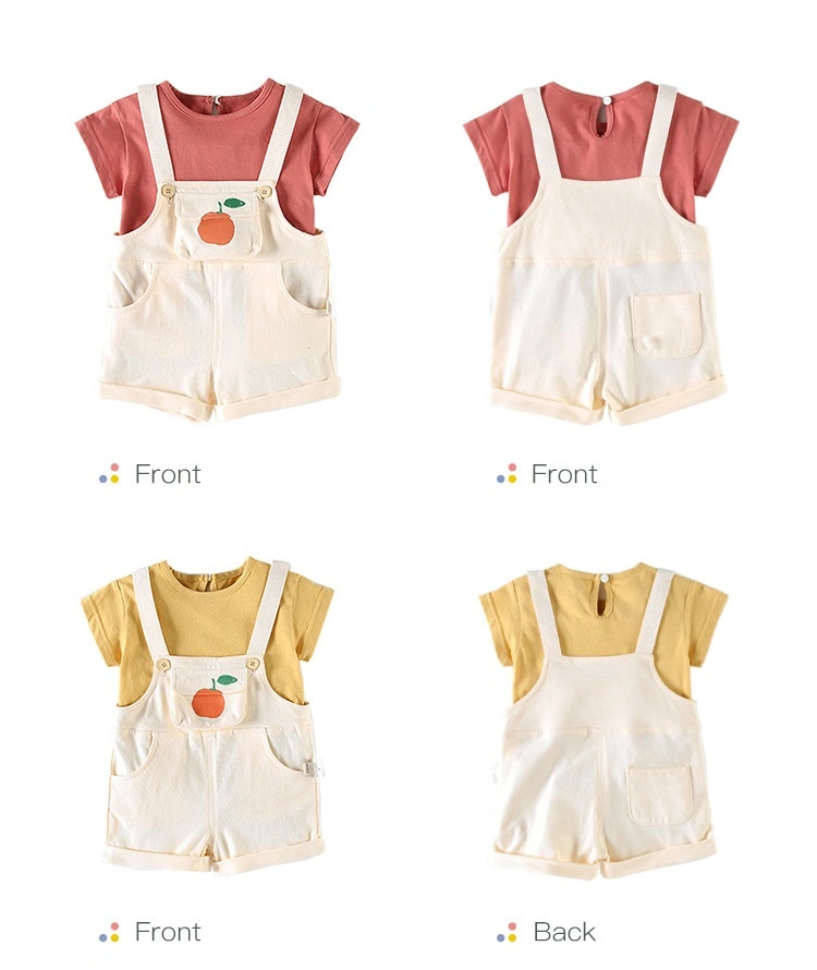 Children Clothing Leisure Summer Suit Two-Piece Overalls Baby Clothes