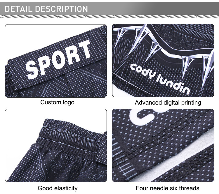 Cody Lundin Custom Logo Wholesale Running Shorts Men Sport Tights Shorts in Men Shorts