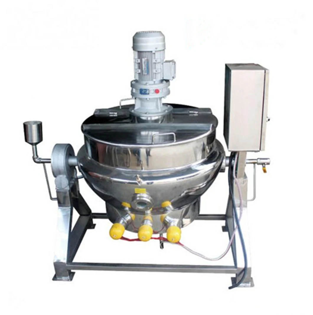 Electric Heating Industrial Cooking Jacket Kettle with Mixer