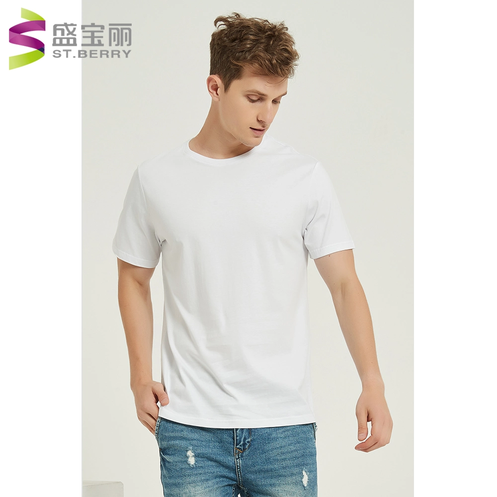 Wholesale Cheap Clothing Basic Casual Round Neck 100 Cotton Blank T Shirts for Personalized DIY