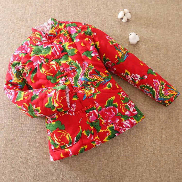 100%Cotton Handmade and Customized Winter Jacket Baby National Costume Down Jacket