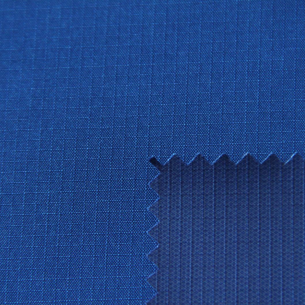 Waterproof TPU Laminate 150d Polyester Ripstop Woven Fabric for Jackets/Shell/Down/Parka/Uniform