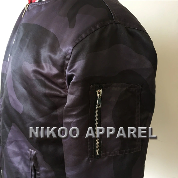 Custom Sublimation Printing Bomber Jacket with Cotton Padding Winter Jacket