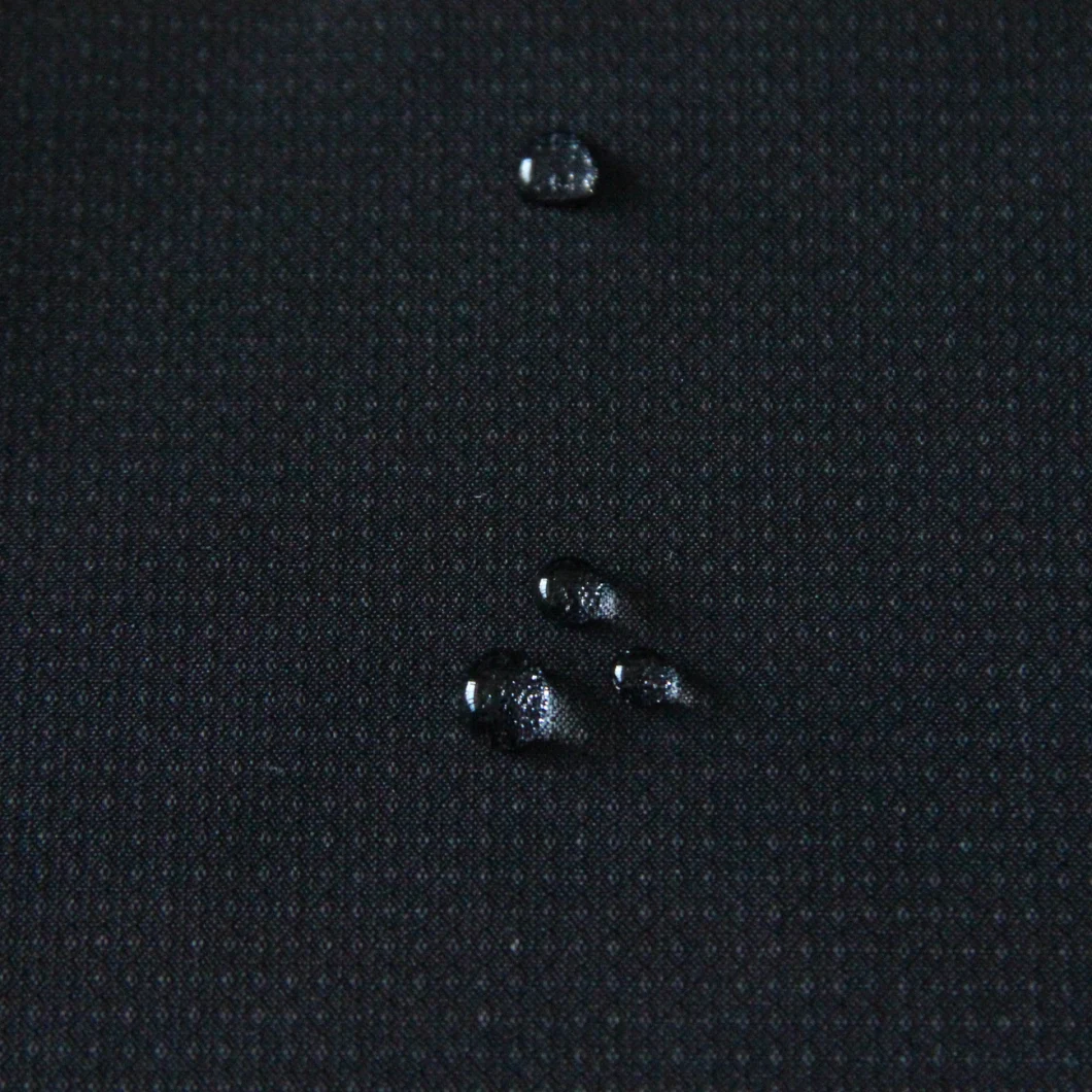 Waterproof and TPU Laminate 75D Polyester Black Ripstop Woven Fabric for Jackets/Shell/Down/Parka/Uniform