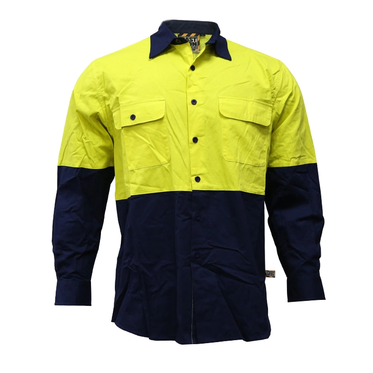 High Tear Strength Customization Work Shirt Jacket for Factory Industrial Working Safety