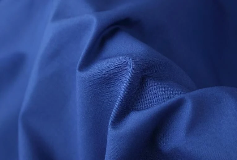 Plain Dyed Polyester Cotton T/C CVC Woven Twill Drill Poplin Fabric for Workwear Uniform Shirt Clothing Garment