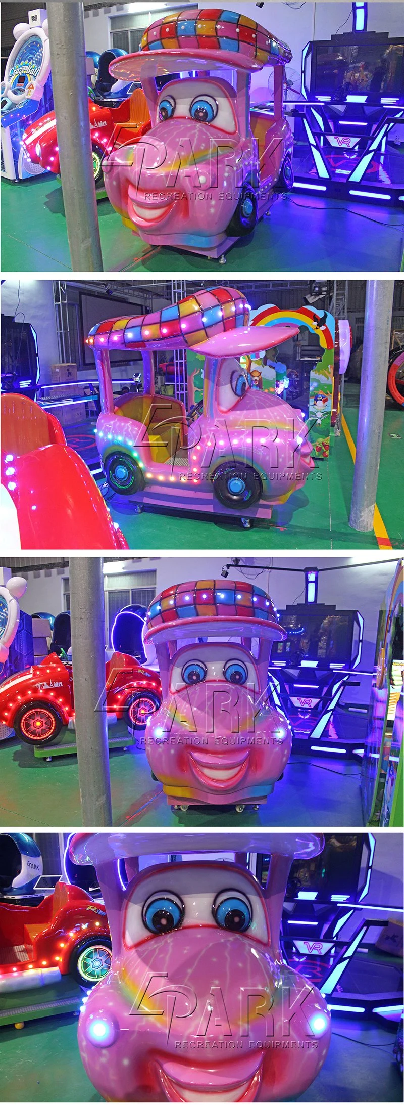 Amusement Attractive Cartoon Design Kids Ride on Car Coin Operated Swing Car Game Machine for Sale