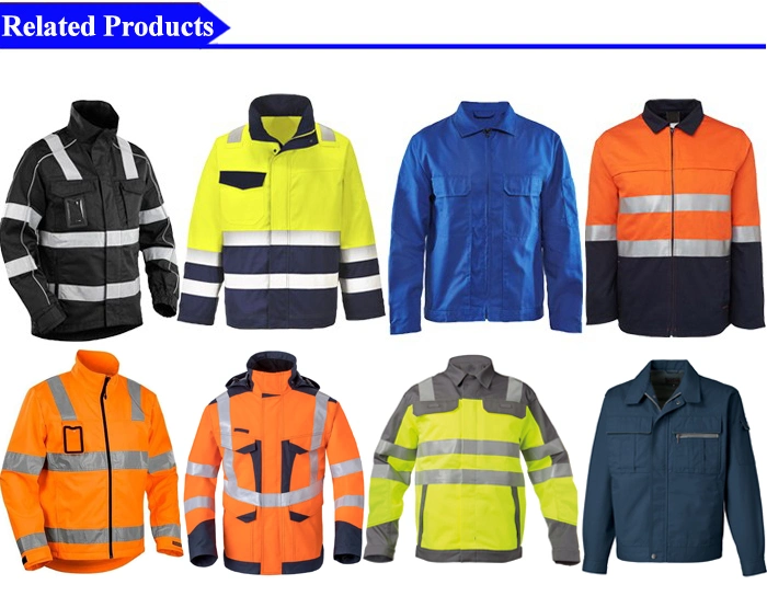 Hi Visible Polyester Safety Reflective Tape Fluorescent Softshell Working Clothes