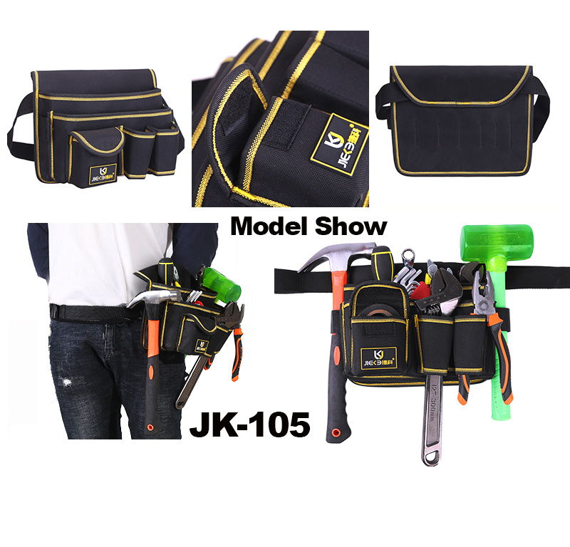 Polyester Tool Belt Rolling Roll up Folding Toolbag Garden Electrician Waist Tool Pouch