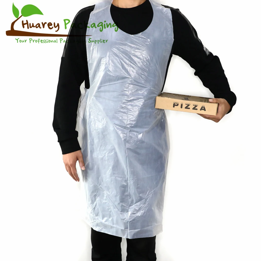 White Color Plastic PE Apron Protective Polyethylene Disposable PE Apron in Stock