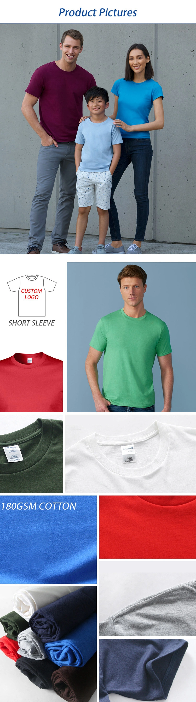 Screen Printing Hot Sale Pink Plain 100 Cotton Custom Mens Tee Shirt