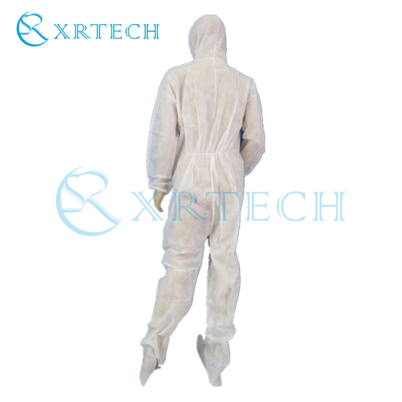 Protective Disposable Non Woven Overalls/Coveralls/Workwear/Clothing/Garment/Suits/Uniforms with Boots